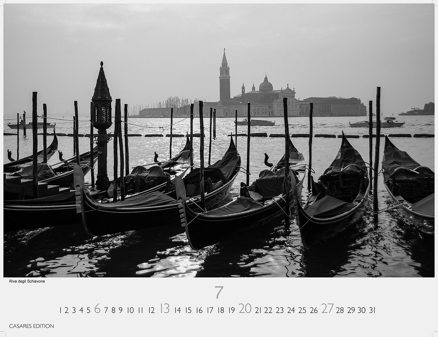 Bild: 9781835240182 | Venedig schw./weiss 2025 L 42x55 cm | Kalender | 14 S. | Deutsch