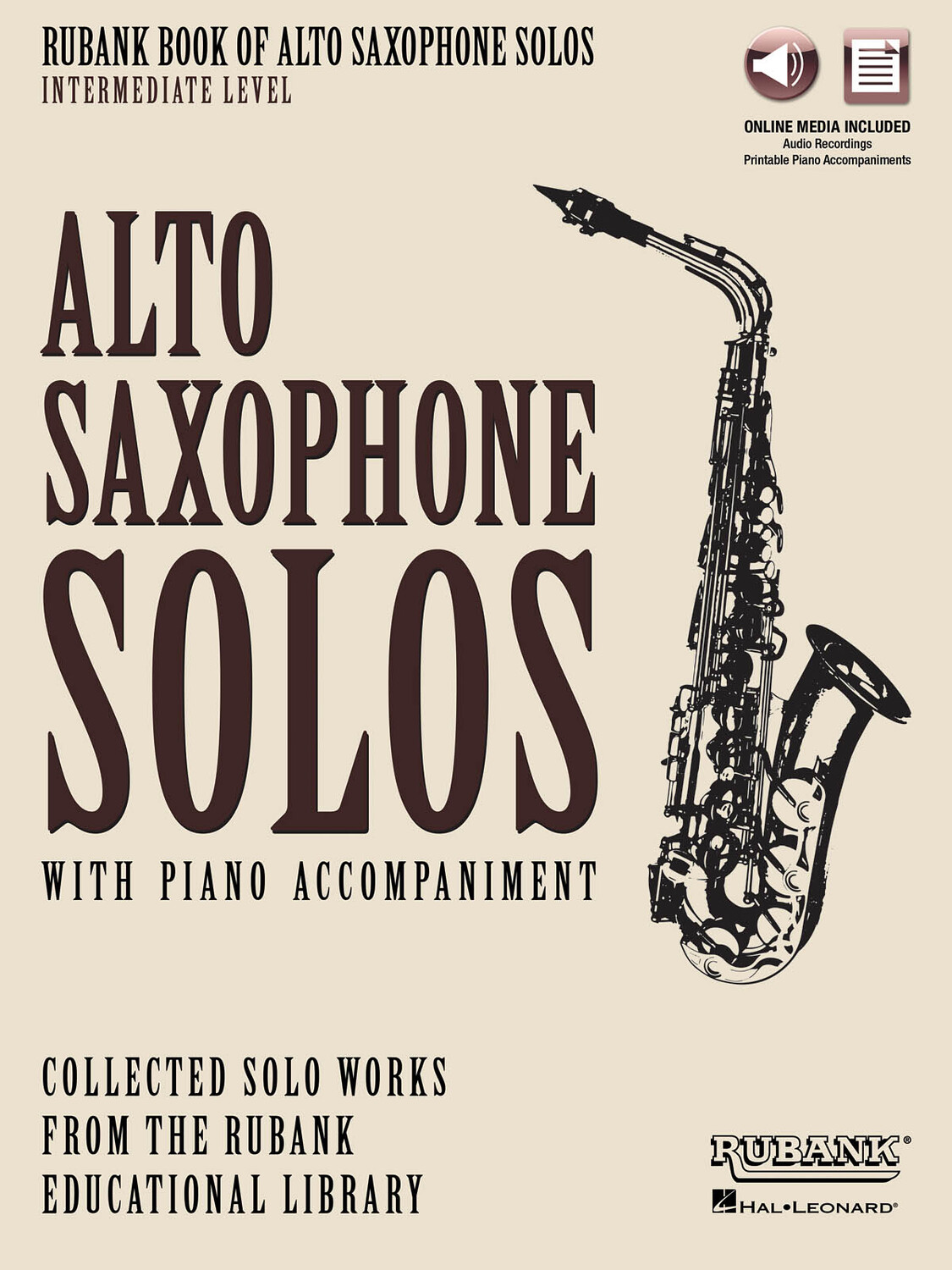 Cover: 888680623852 | Rubank Book of Alto Saxophone Solos - Intermediate | 2016