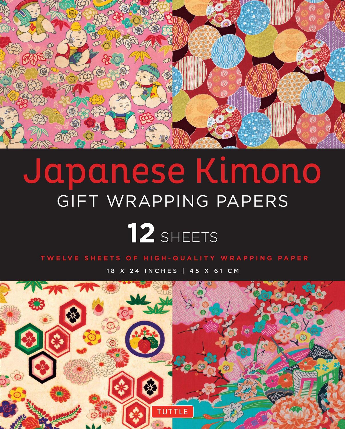 Cover: 9780804845489 | Japanese Kimono Gift Wrapping Papers - 12 Sheets | Tuttle Publishing