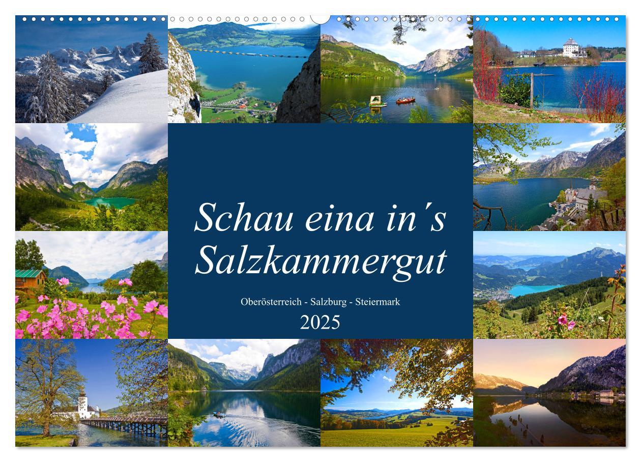 Cover: 9783435392414 | Schau eina in´s Salzkammergut (Wandkalender 2025 DIN A2 quer),...