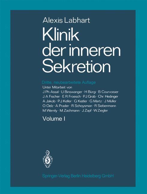 Cover: 9783662080993 | Klinik der inneren Sekretion | Alexis Labhart | Taschenbuch | xxxvii