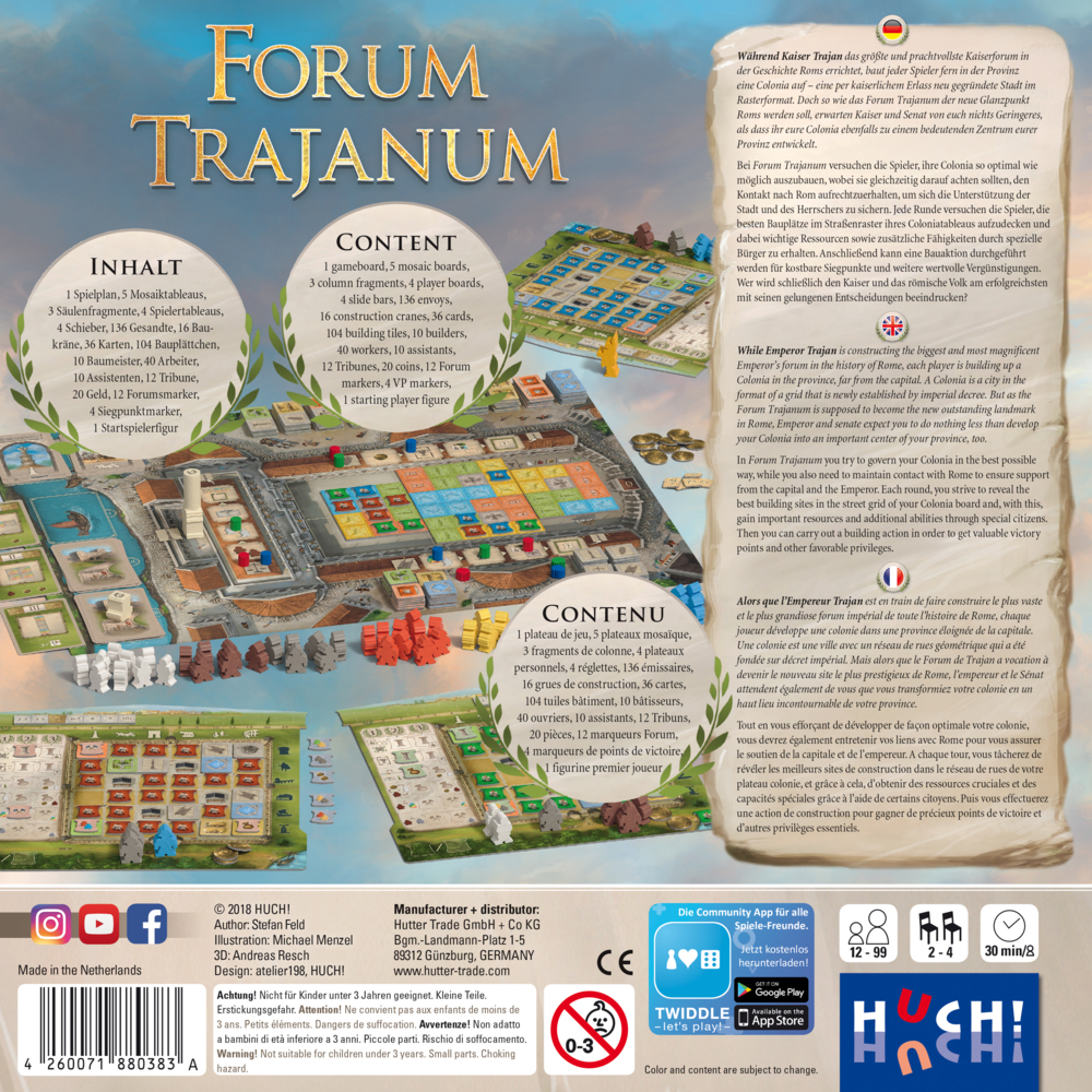 Bild: 4260071880383 | Forum Trajanum (Spiel) | Stefan Feld | Spiel | 880383 | 2018 | Huch