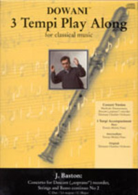 Cover: 632977010074 | Concerto 2 for Descant (soprano) recorder | J. Baston | Dowani