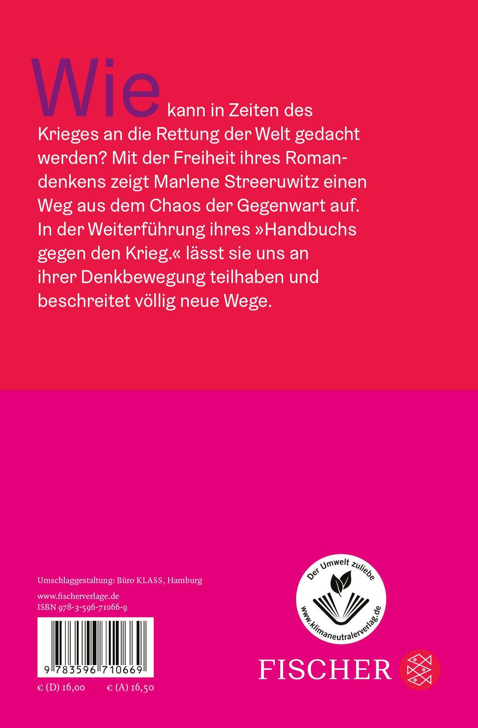 Rückseite: 9783596710669 | Handbuch für die Liebe. | Marlene Streeruwitz | Buch | 96 S. | Deutsch