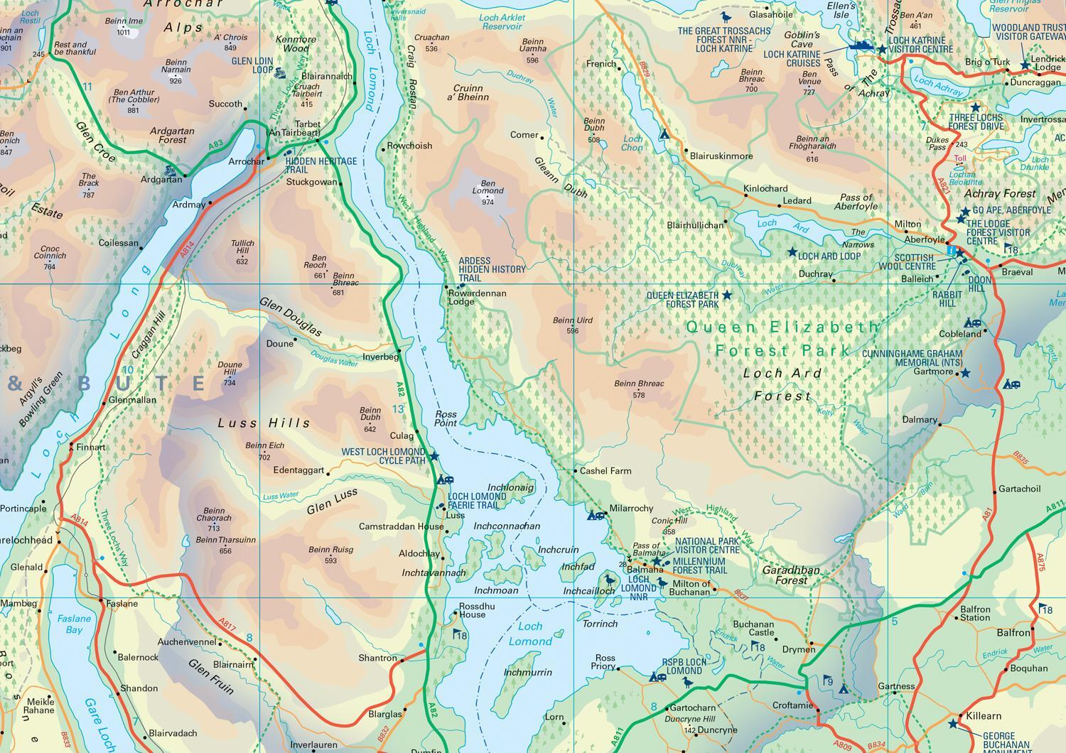 Bild: 9780008462680 | Loch Lomond and The Trossachs National Park Pocket Map | Maps (u. a.)