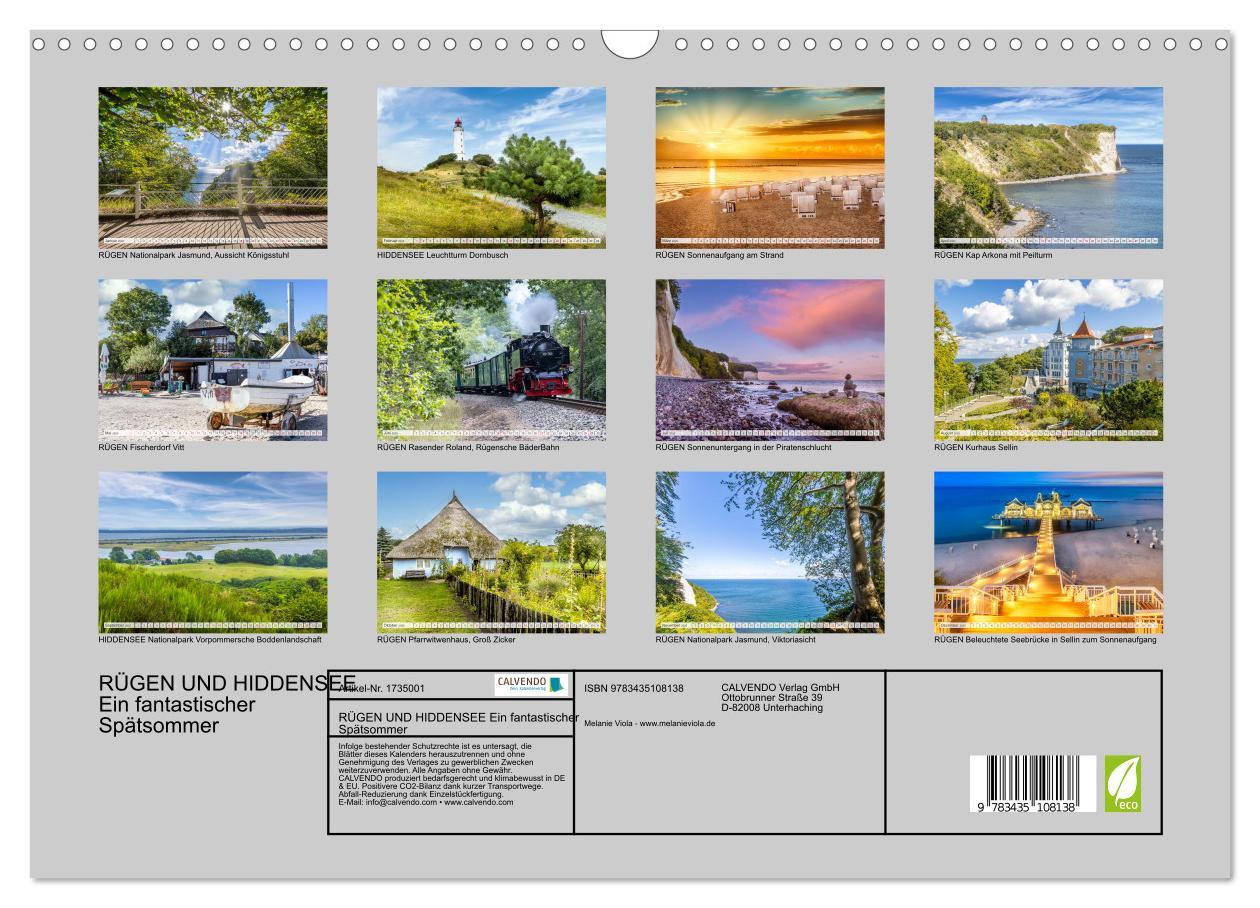 Bild: 9783435108138 | RÜGEN UND HIDDENSEE Ein fantastischer Spätsommer (Wandkalender 2025...