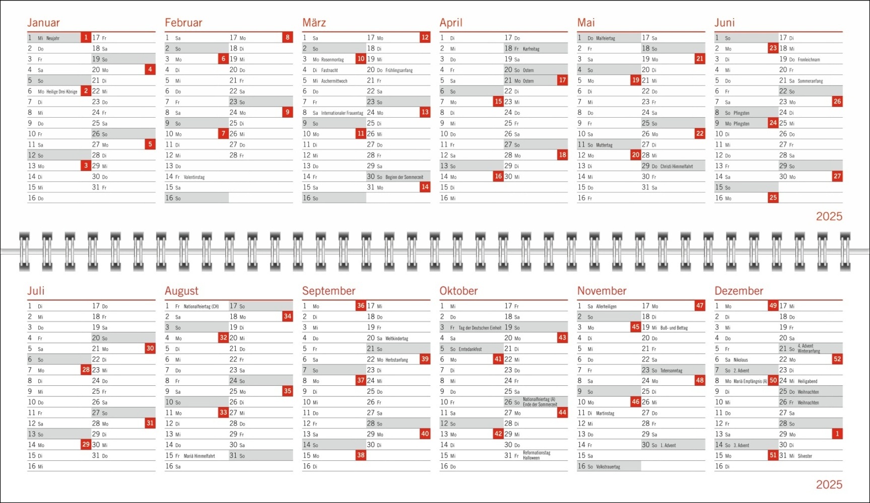 Bild: 9783756406555 | Peanuts Wochenquerplaner 2025 | Kalender | Spiralbindung | 112 S.