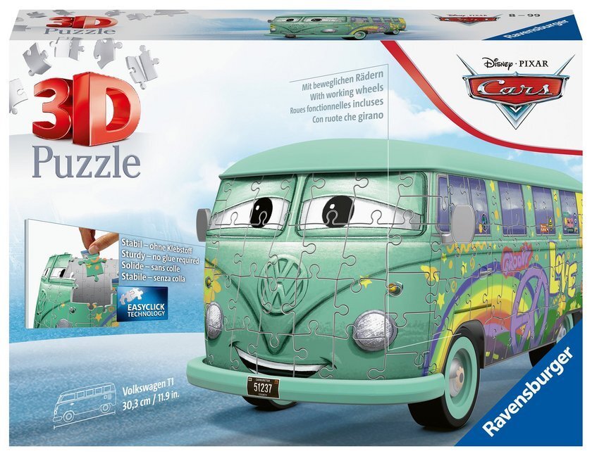 Cover: 4005556111855 | Ravensburger 3D Puzzle Cars Fillmore 11185 - Der VW T1 Cars...