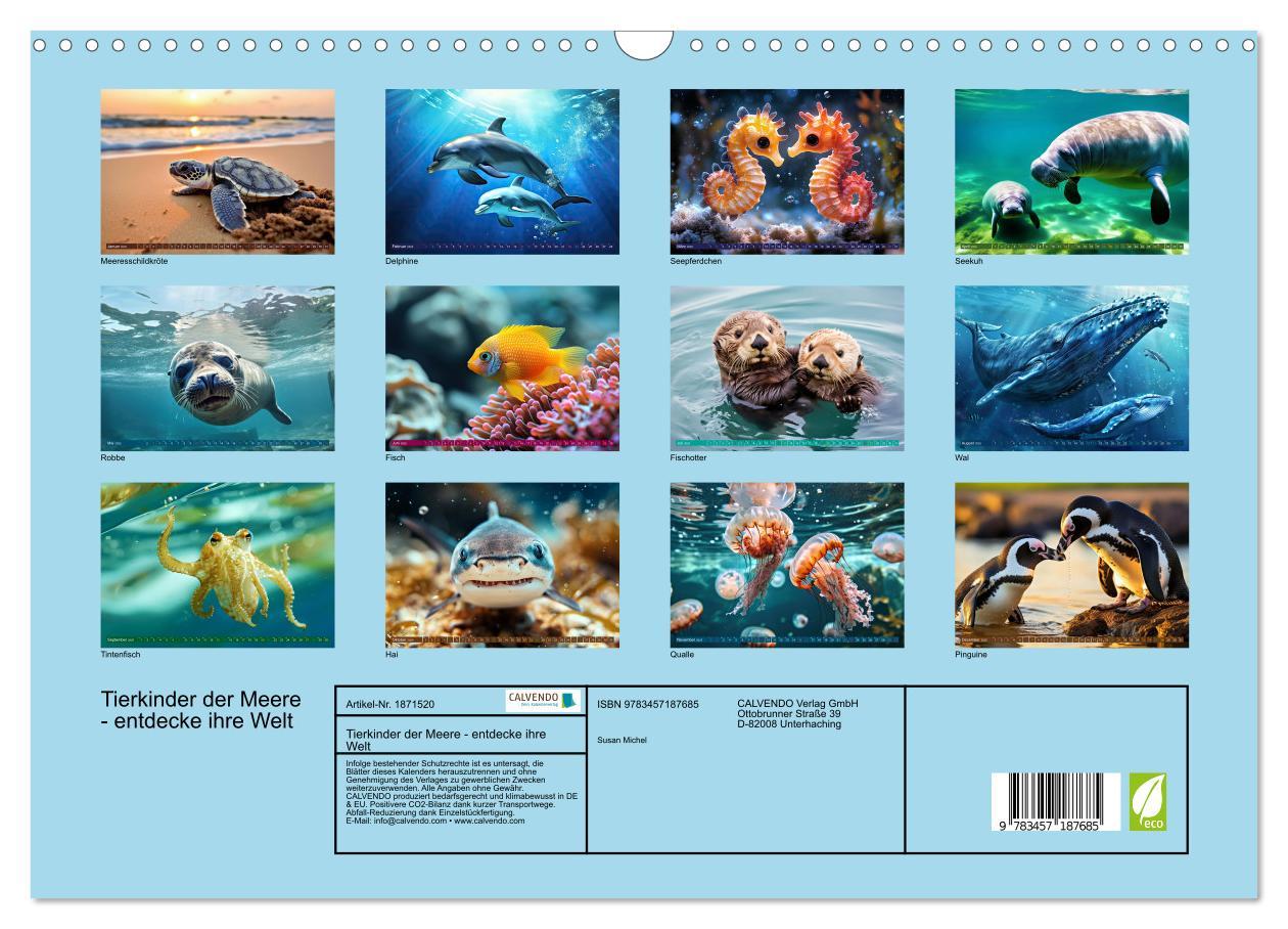 Bild: 9783457187685 | Tierkinder der Meere - entdecke ihre Welt (Wandkalender 2025 DIN A3...