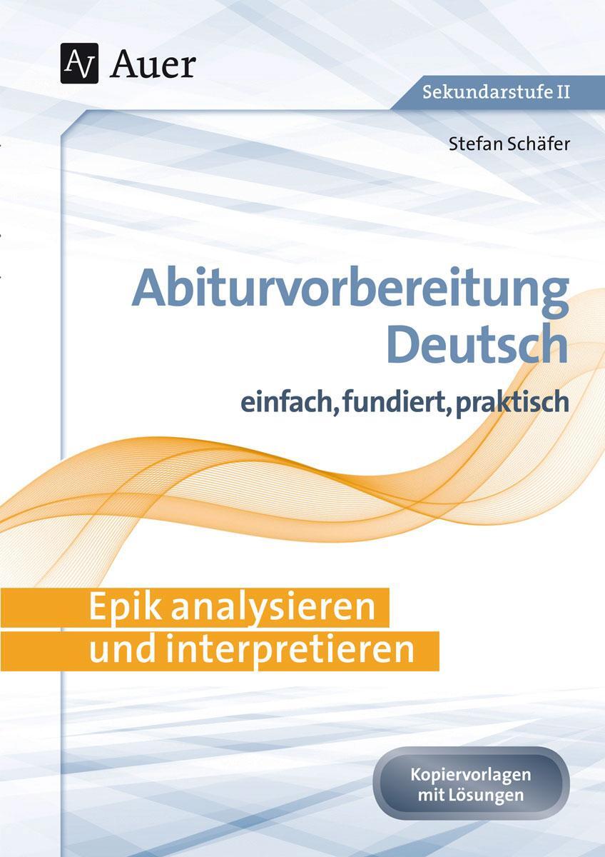 Cover: 9783403076599 | Epik analysieren und interpretieren | Stefan Schäfer | Broschüre