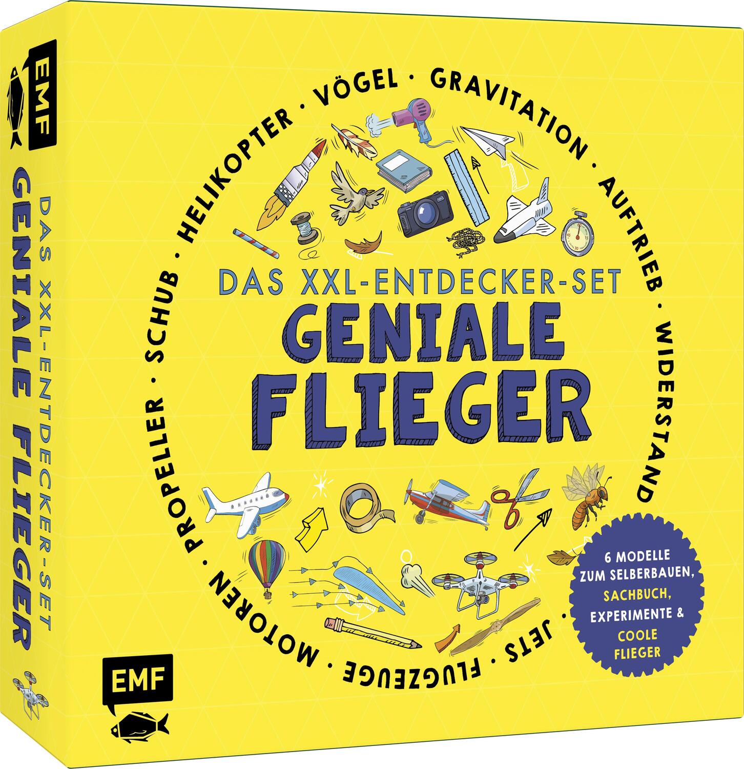 Cover: 9783745918342 | Das XXL-Entdecker-Set - Geniale Flieger: 6 Modelle zum Selberbauen,...