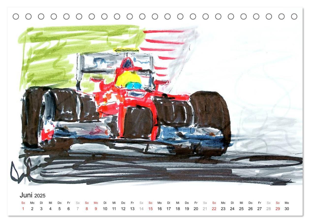 Bild: 9783435707089 | Illustrationen Formel 1 Rennwagen (Tischkalender 2025 DIN A5 quer),...