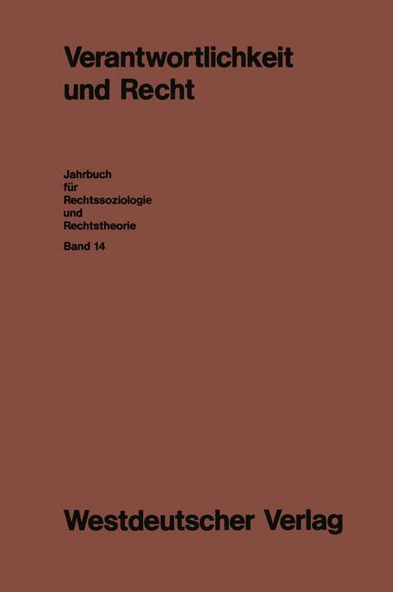 Cover: 9783531120553 | Verantwortlichkeit und Recht | Ernst-Joachim Lampe | Taschenbuch