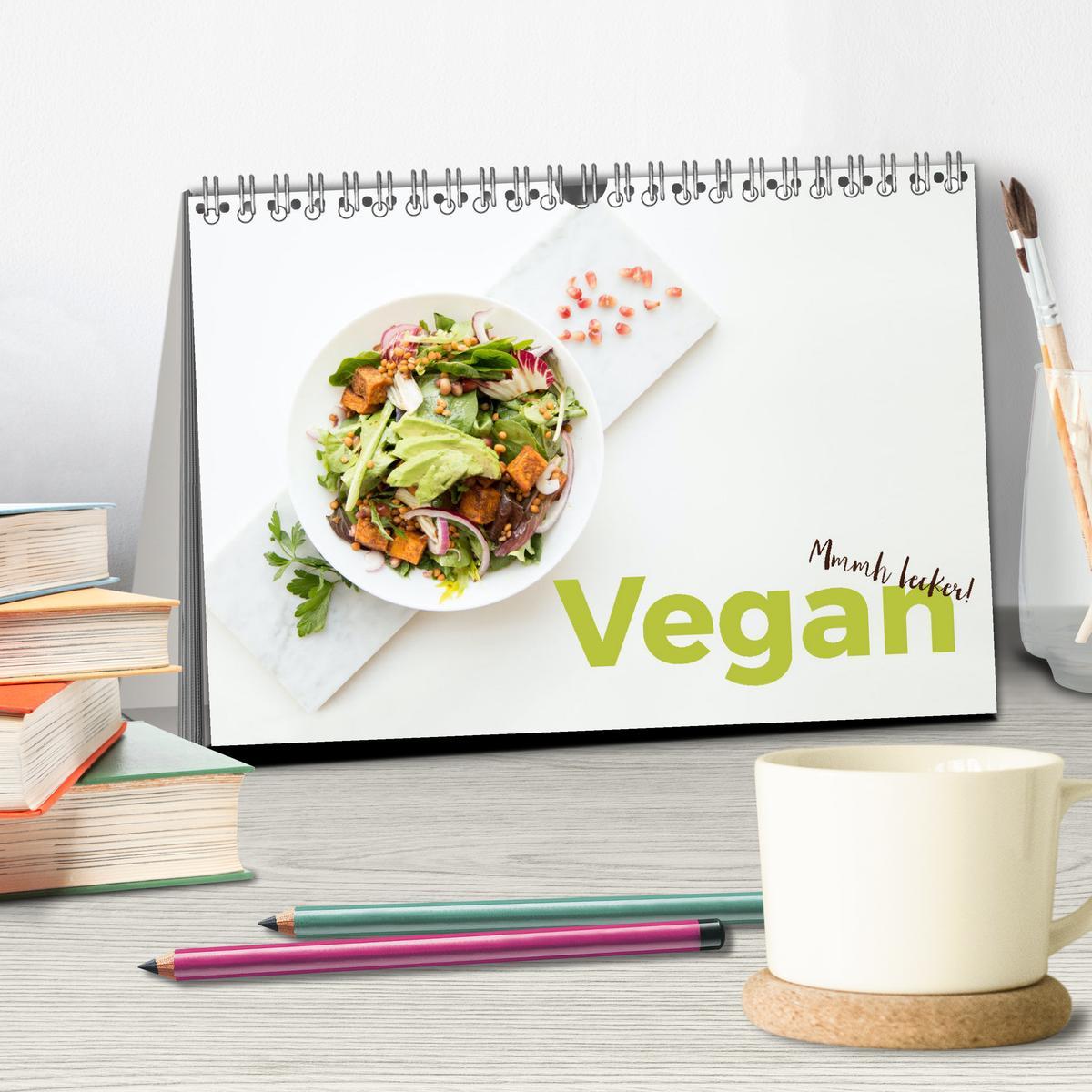 Bild: 9783383936203 | Vegan - Mmmh lecker! (Tischkalender 2025 DIN A5 quer), CALVENDO...