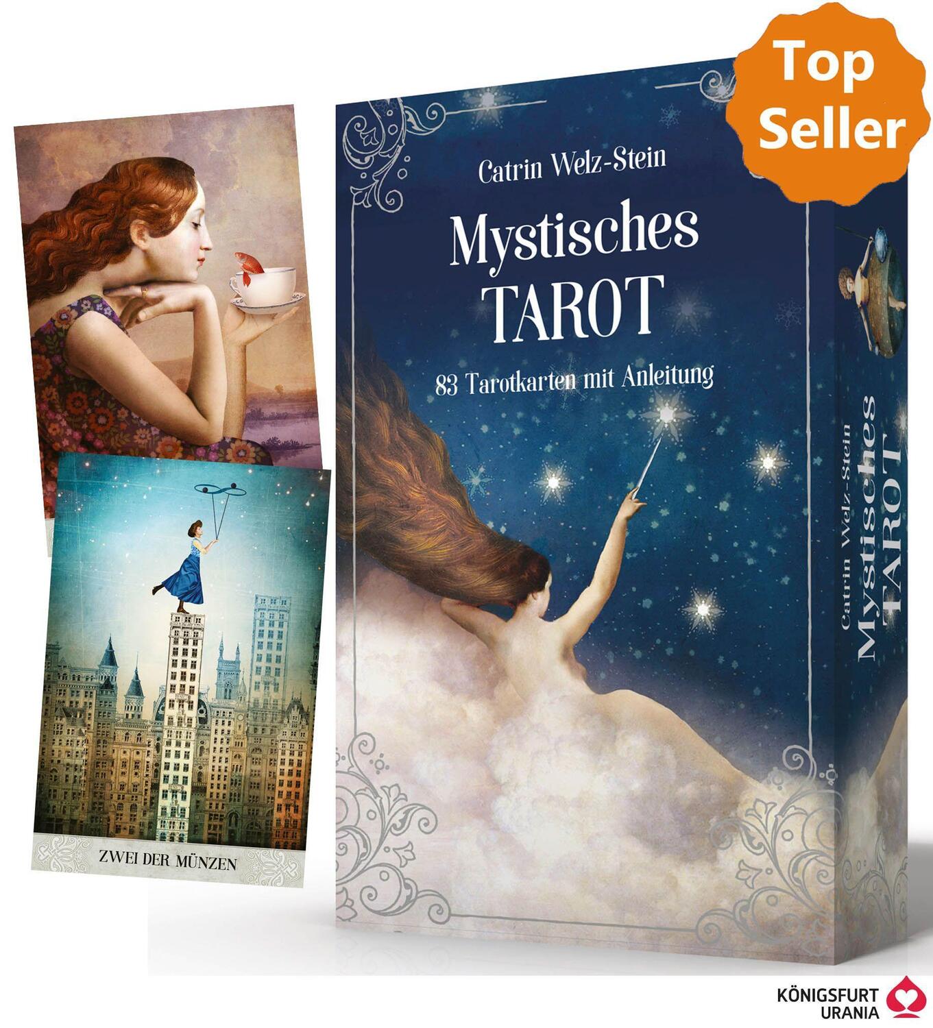 Cover: 9783868265583 | Mystisches Tarot | 83 Tarotkarten mit Anleitung | Catrin Welz-Stein