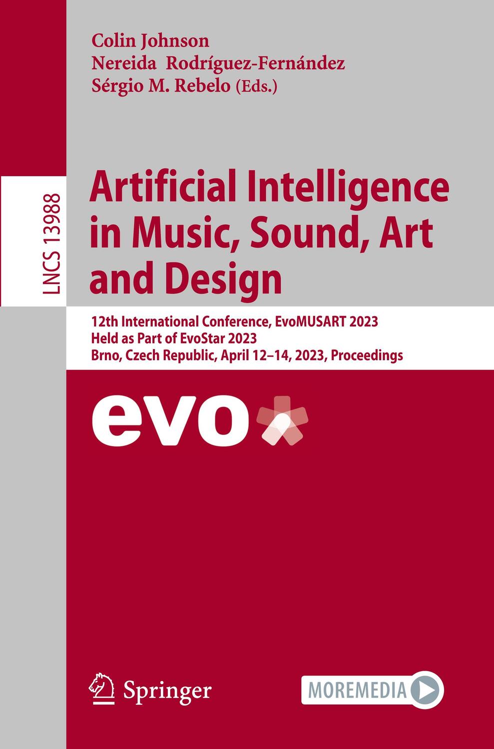 Cover: 9783031299551 | Artificial Intelligence in Music, Sound, Art and Design | Taschenbuch