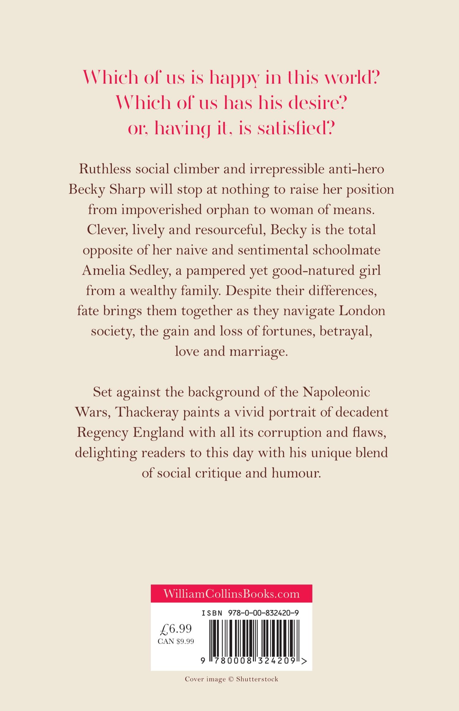 Rückseite: 9780008324209 | Vanity Fair | William Makepeace Thackeray | Taschenbuch | Englisch