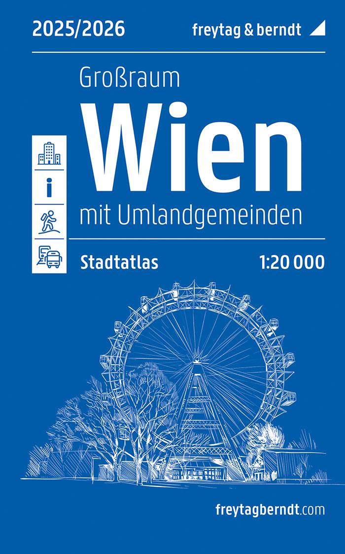 Cover: 9783707923704 | Wien Großraum, Städteatlas 1:20.000, 2025/2026, freytag &amp; berndt