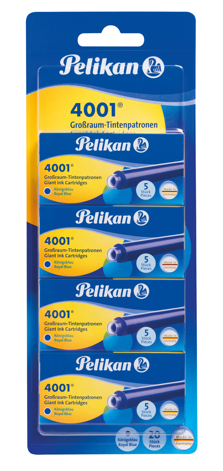 Cover: 4012700330895 | Pelikan Füllerpatronen 4001® Großraum, 4 x 5er Set Königsblau | 330894