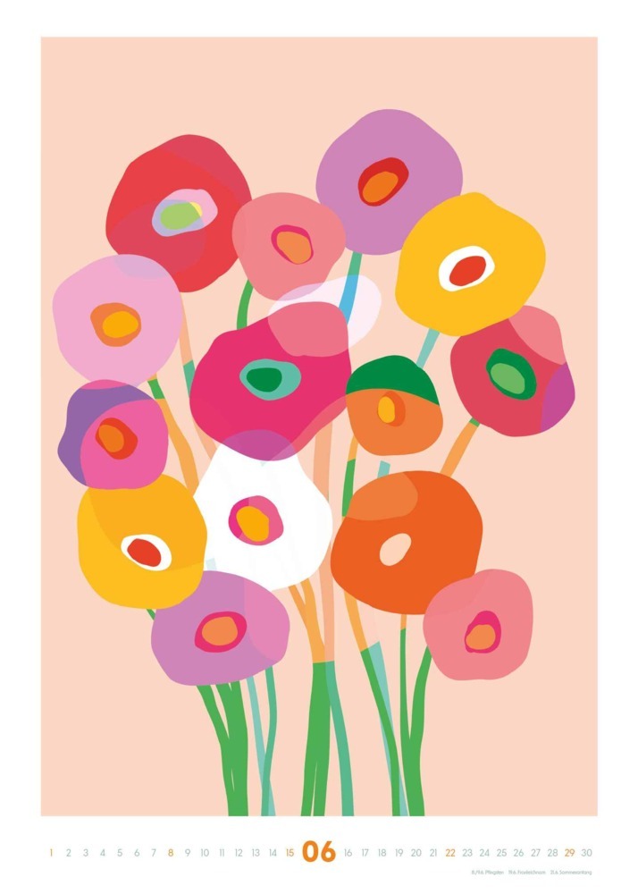 Bild: 4250809654102 | DUMONT - Dominique Vari: Pop Art Flowers 2025 Wandkalender,...