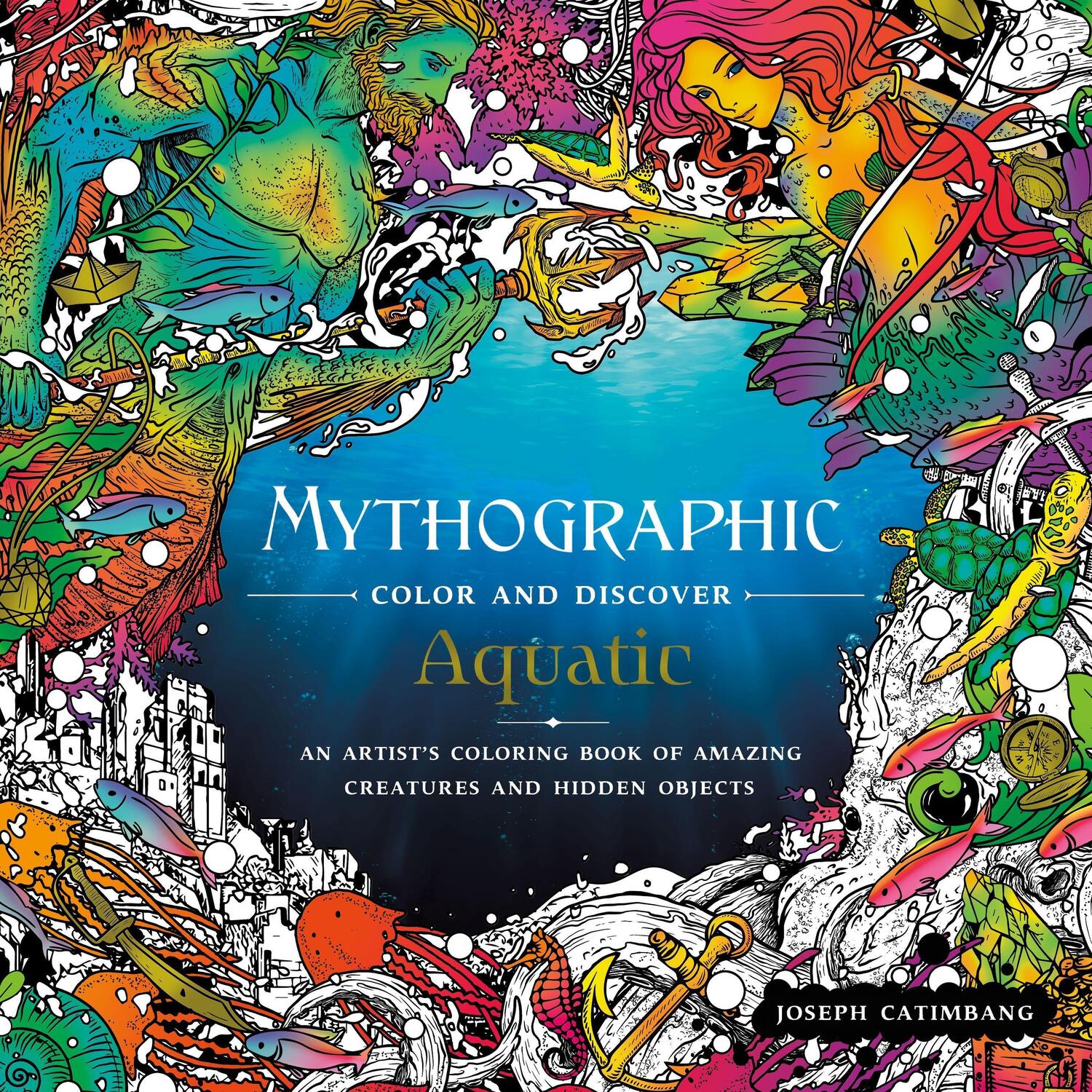 Cover: 9781250228550 | Mythographic Color and Discover: Aquatic: An Artist's Coloring Book...