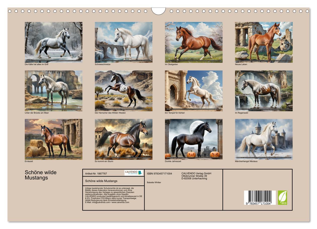 Bild: 9783457171004 | Schöne wilde Mustangs (Wandkalender 2025 DIN A3 quer), CALVENDO...