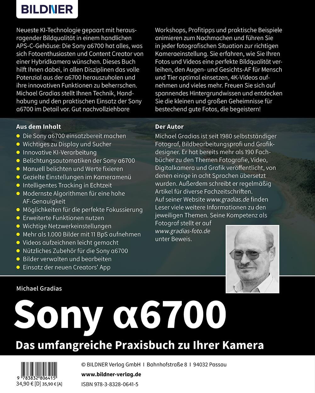 Rückseite: 9783832806415 | Sony alpha 6700 | Das umfangreiche Praxisbuch zu Ihrer Kamera! | Buch