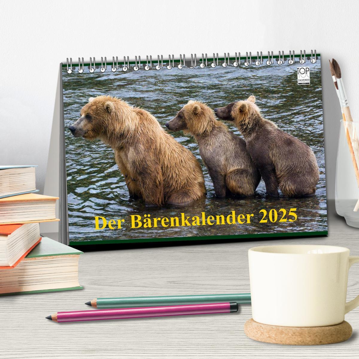 Bild: 9783435810482 | Der Bärenkalender 2025 (Tischkalender 2025 DIN A5 quer), CALVENDO...