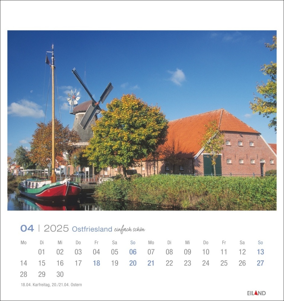 Bild: 9783964023315 | Ostfriesland Postkartenkalender 2025 - einfach schön | Kalender | 2025