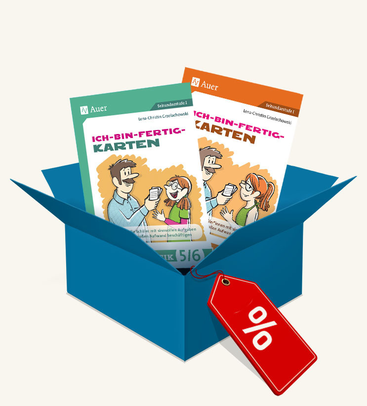 Cover: 9783403690047 | Paket: Ich-bin-fertig-Karten Mathematik | Klassen 5 bis 8 | Broschüre