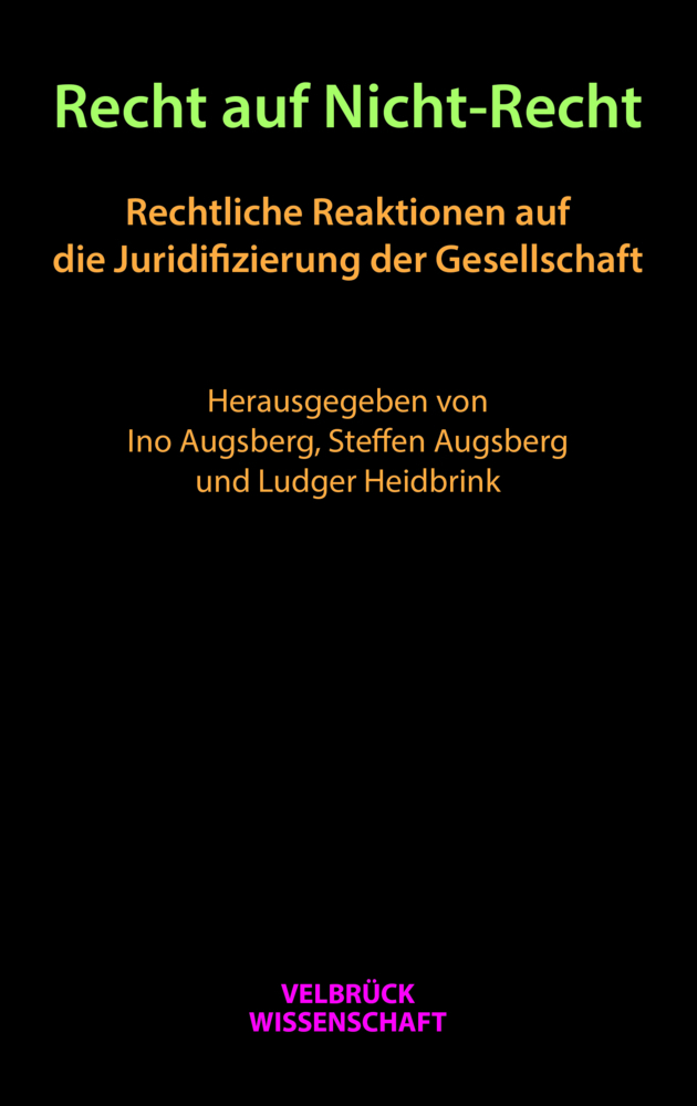 Cover: 9783958322073 | Recht auf Nicht-Recht | Ino Augsberg (u. a.) | Buch | Deutsch | 2020