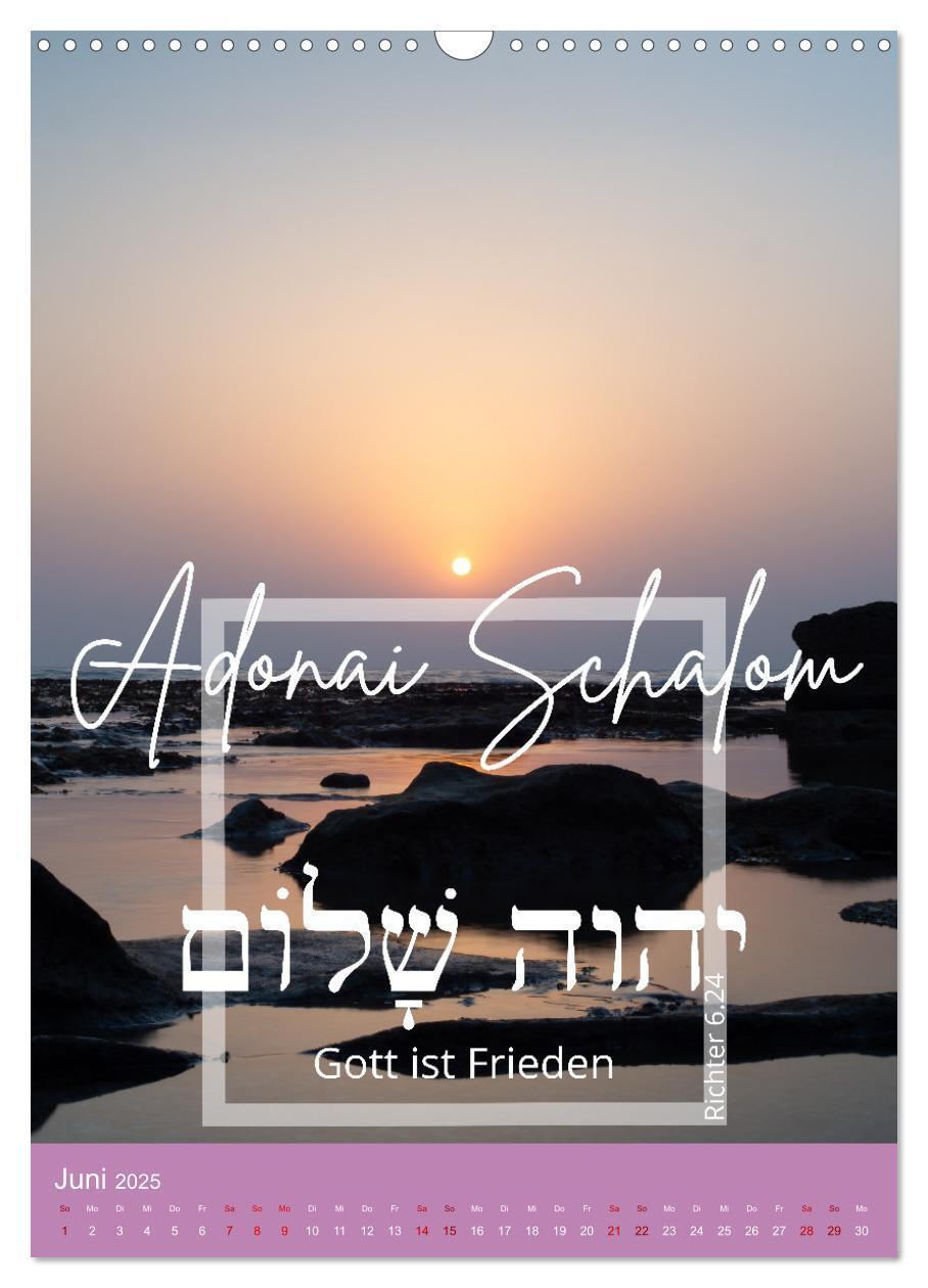 Bild: 9783435900107 | Israel und hebräische Namen Gottes (Wandkalender 2025 DIN A3 hoch),...