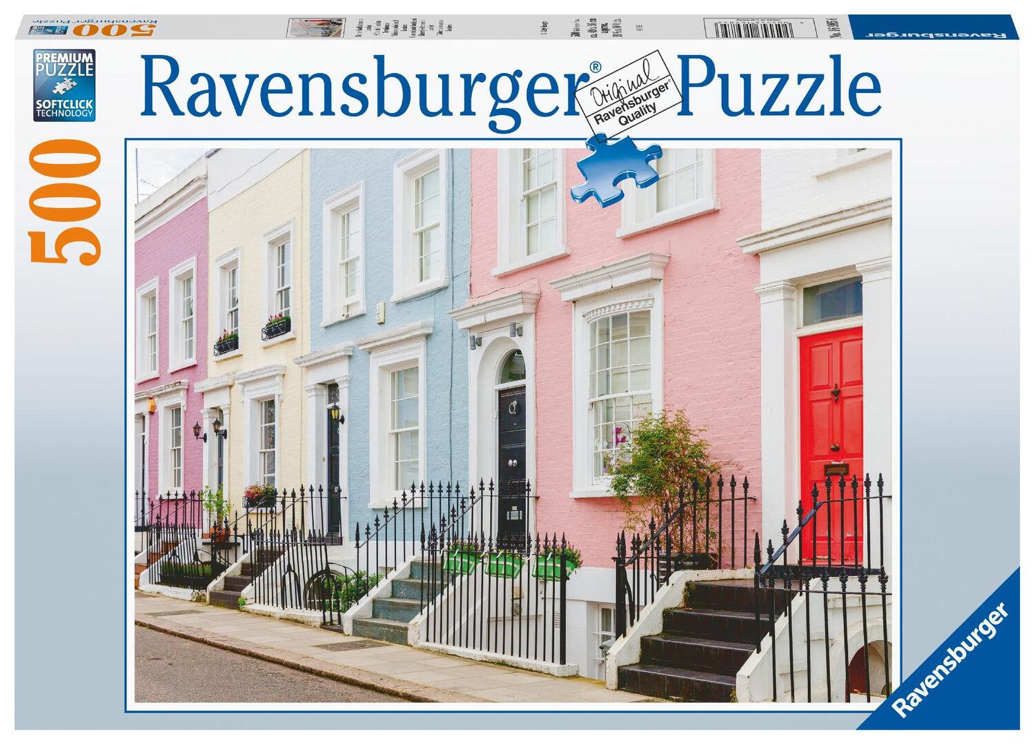 Cover: 4005556169856 | Ravensburger Puzzle 16985 Bunte Stadthäuser in London 500 Teile Puzzle