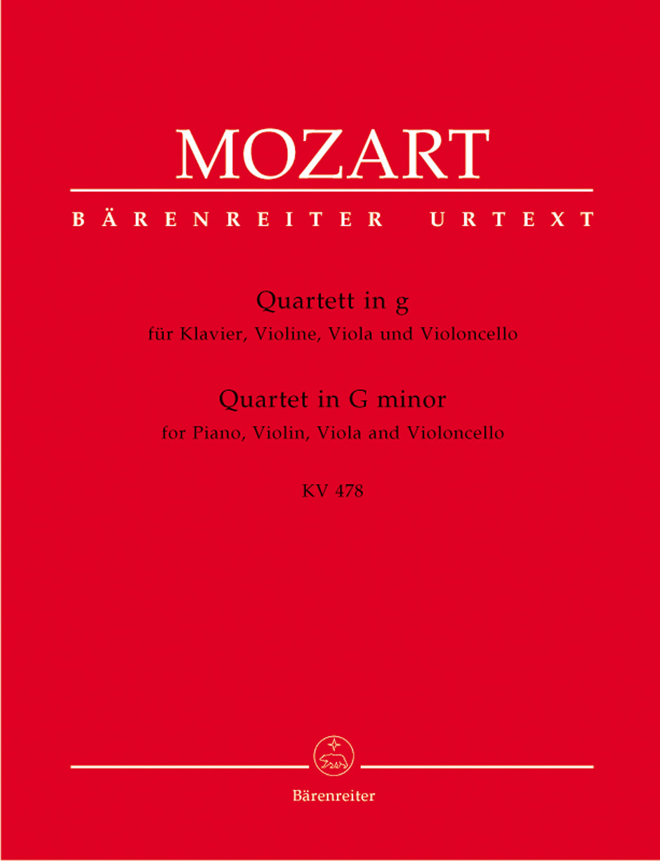 Cover: 9790006454457 | Quartett für Klavier, Violine, Viola und Violoncello g-Moll KV 478