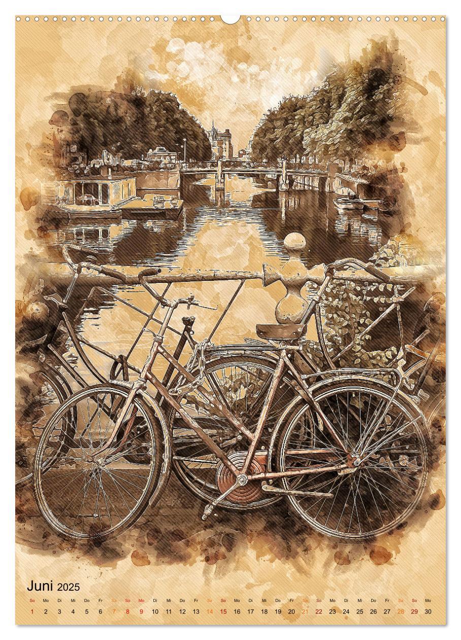 Bild: 9783435917617 | Fahrrad - Retro-Kalender (hochwertiger Premium Wandkalender 2025...