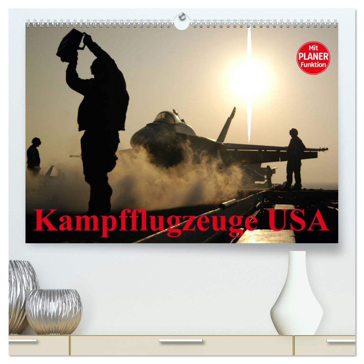 Cover: 9783383330957 | Kampfflugzeuge USA (hochwertiger Premium Wandkalender 2024 DIN A2...