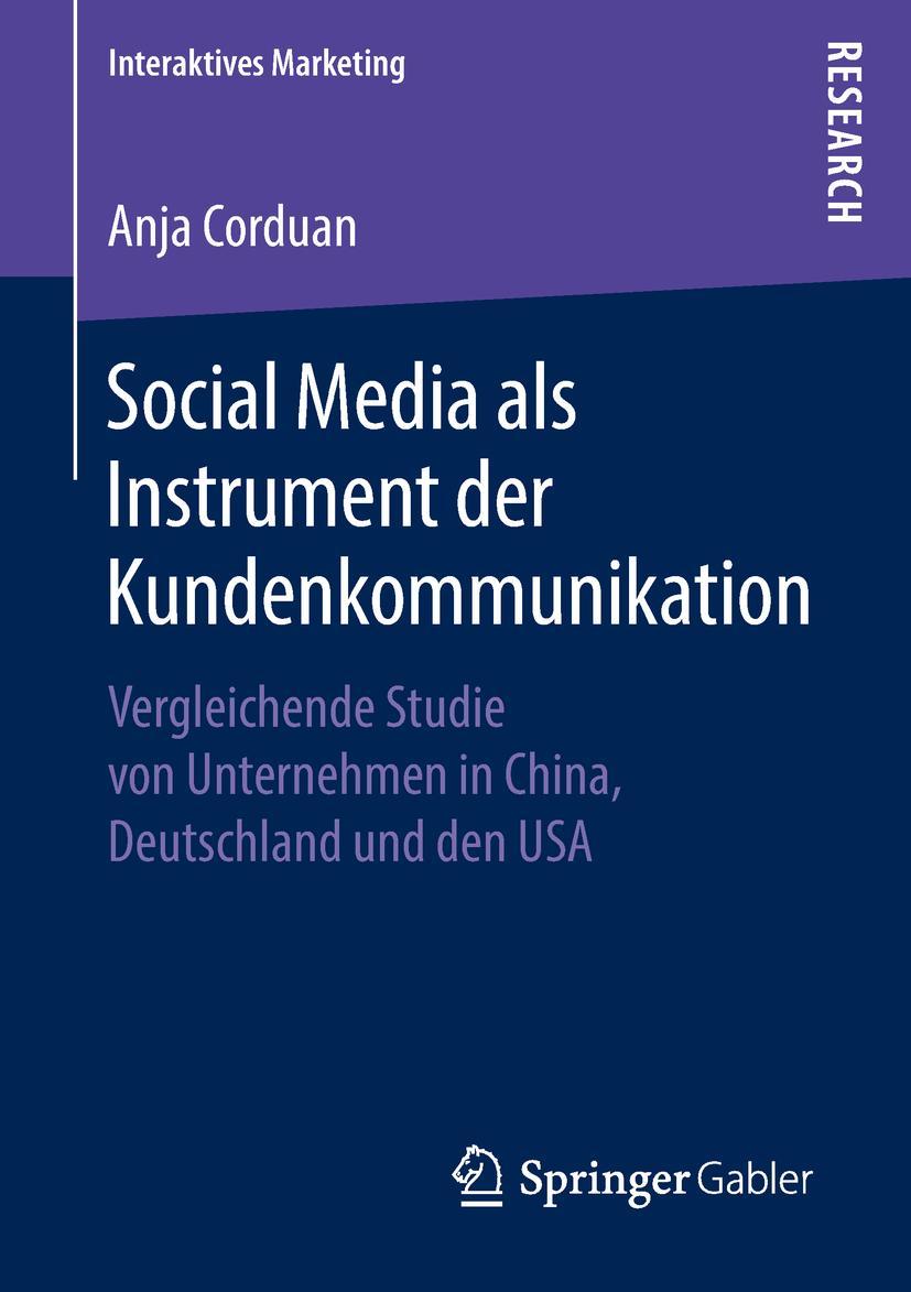 Cover: 9783658223168 | Social Media als Instrument der Kundenkommunikation | Anja Corduan