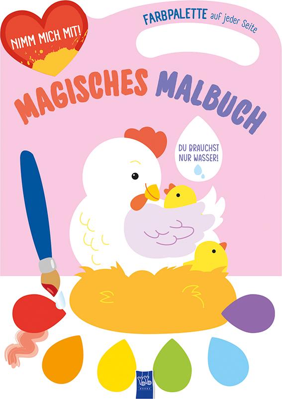 Cover: 9789464763997 | Magisches Malbuch - Cover rosa (Huhn) | Taschenbuch | 32 S. | Deutsch