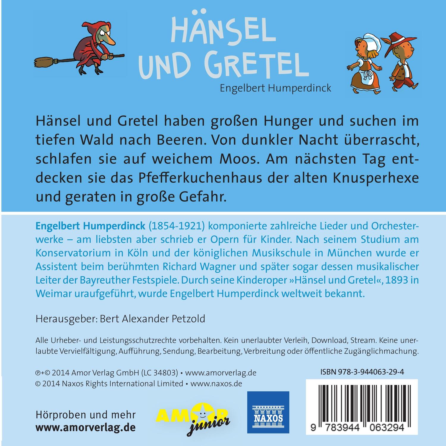 Rückseite: 9783944063294 | Hänsel und Gretel (ZEIT-Edition) | Mehlinger/Weikmann/Hamer | Audio-CD