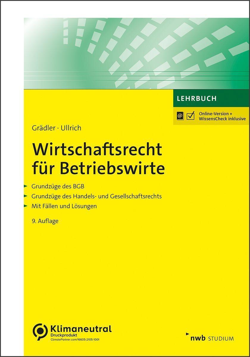 Cover: 9783482532597 | Wirtschaftsrecht für Betriebswirte | Thomas Grädler (u. a.) | Bundle