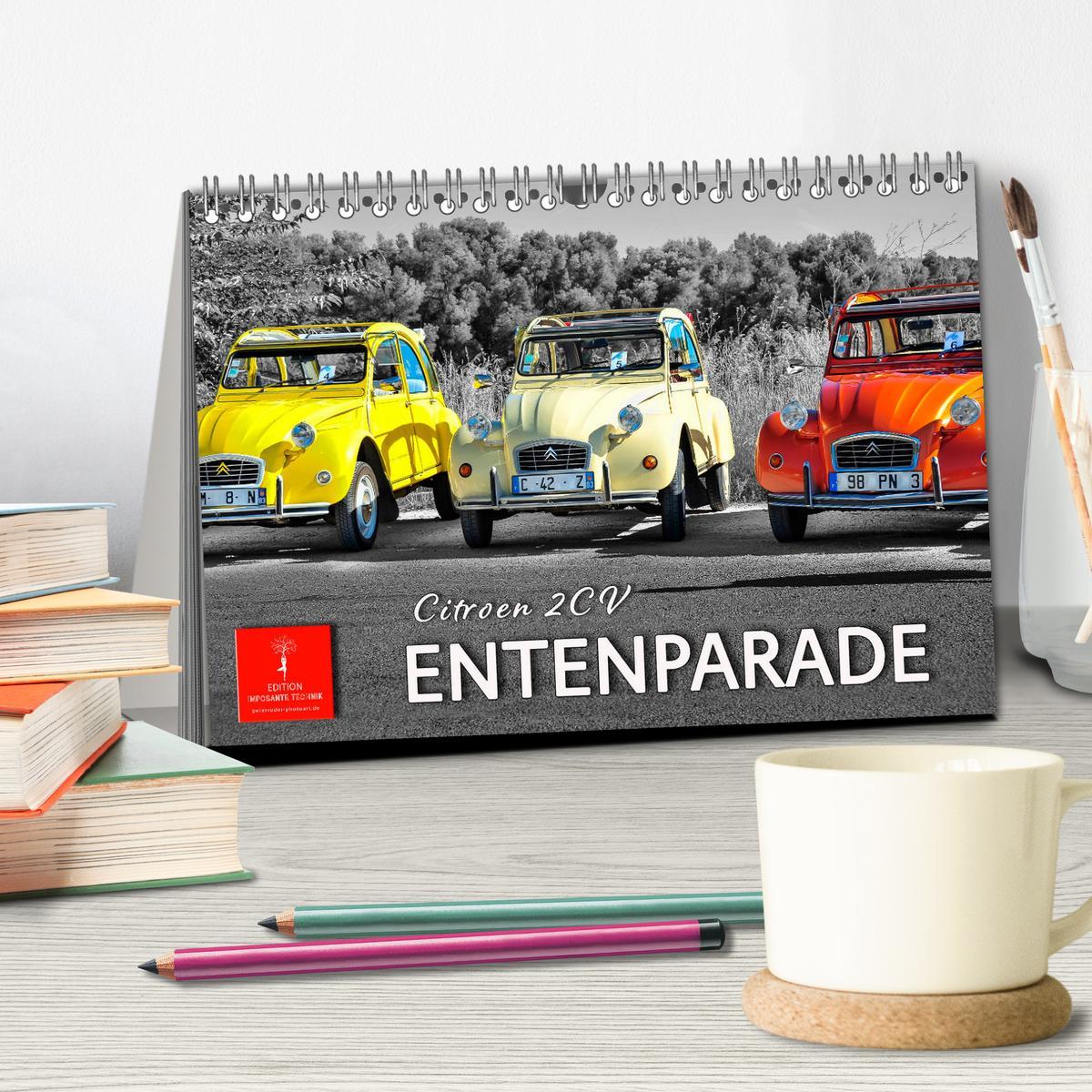 Bild: 9783383882227 | Citroën 2CV - Entenparade (Tischkalender 2025 DIN A5 quer),...