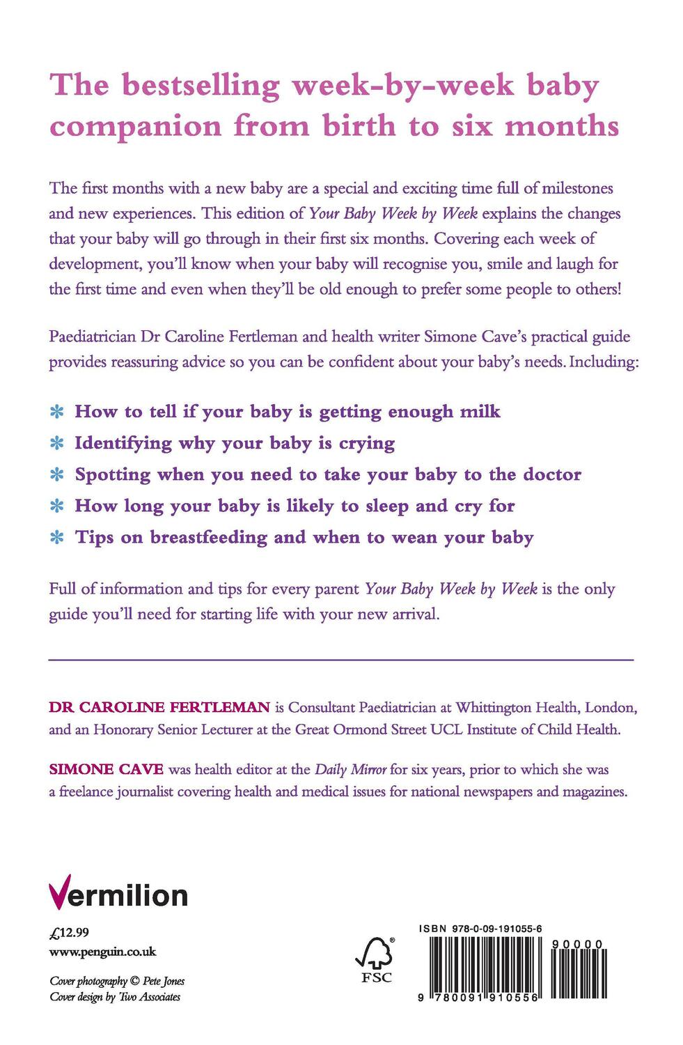 Rückseite: 9780091910556 | Your Baby Week By Week | Simone Cave (u. a.) | Taschenbuch | Englisch