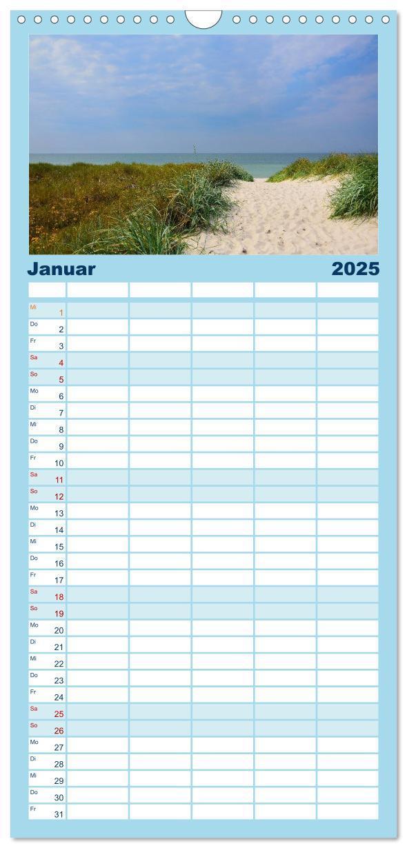 Bild: 9783457115466 | Familienplaner 2025 - MEER - Mehr! mit 5 Spalten (Wandkalender, 21...