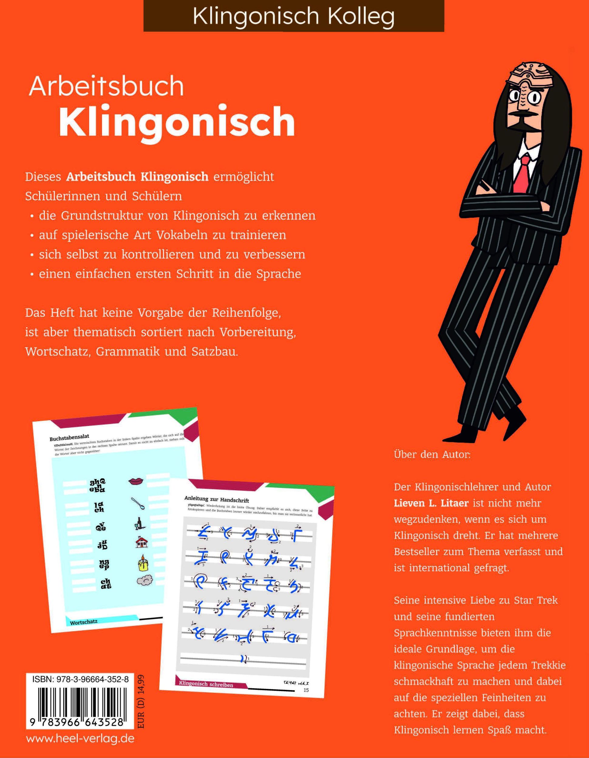 Rückseite: 9783966643528 | Arbeitsbuch Klingonisch | Lieven L. Litaer | Taschenbuch | 64 S.