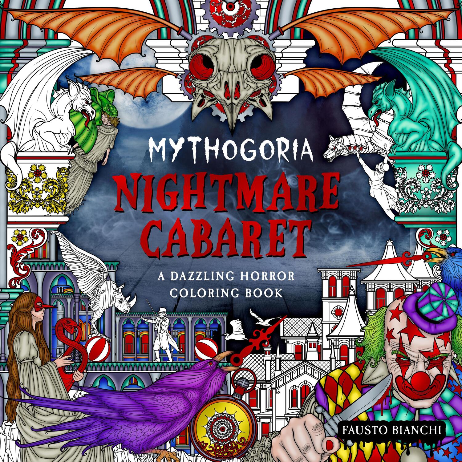 Cover: 9781250287069 | Mythogoria: Nightmare Cabaret | A Dazzling Horror Coloring Book | Buch