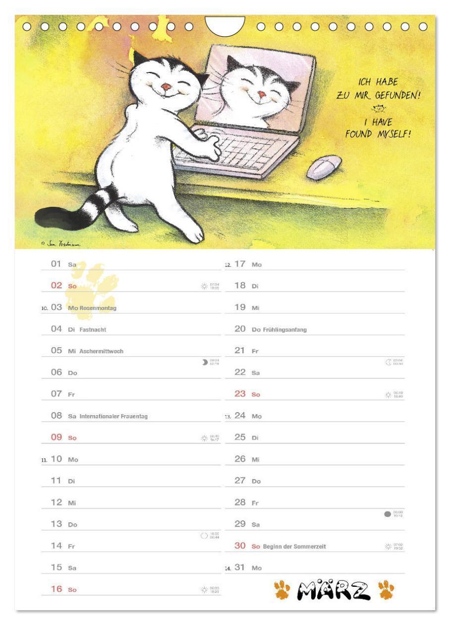 Bild: 9783457187401 | Kater Jacob: kleine Katzenweisheiten (Wandkalender 2025 DIN A4...