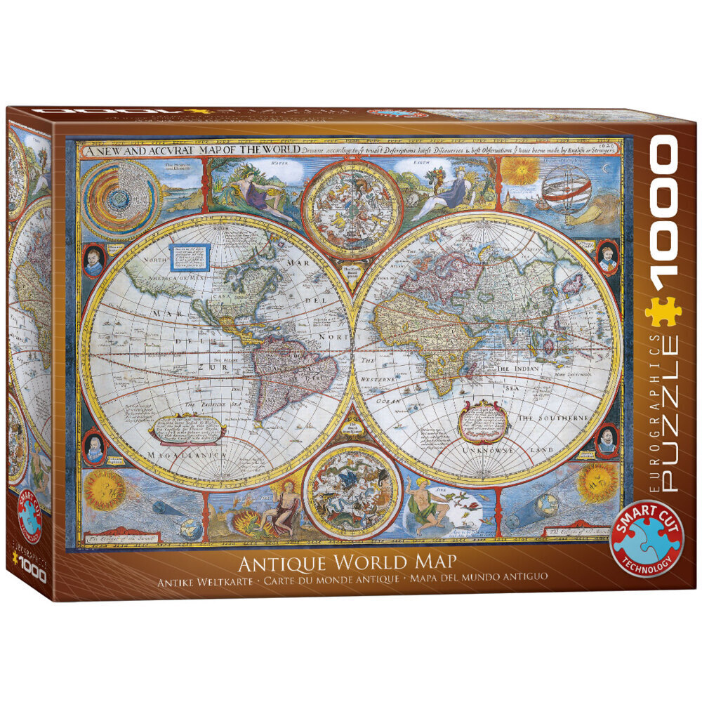 Cover: 628136620062 | Antique World Map (Puzzle) | Spiel | In Spielebox | 2021