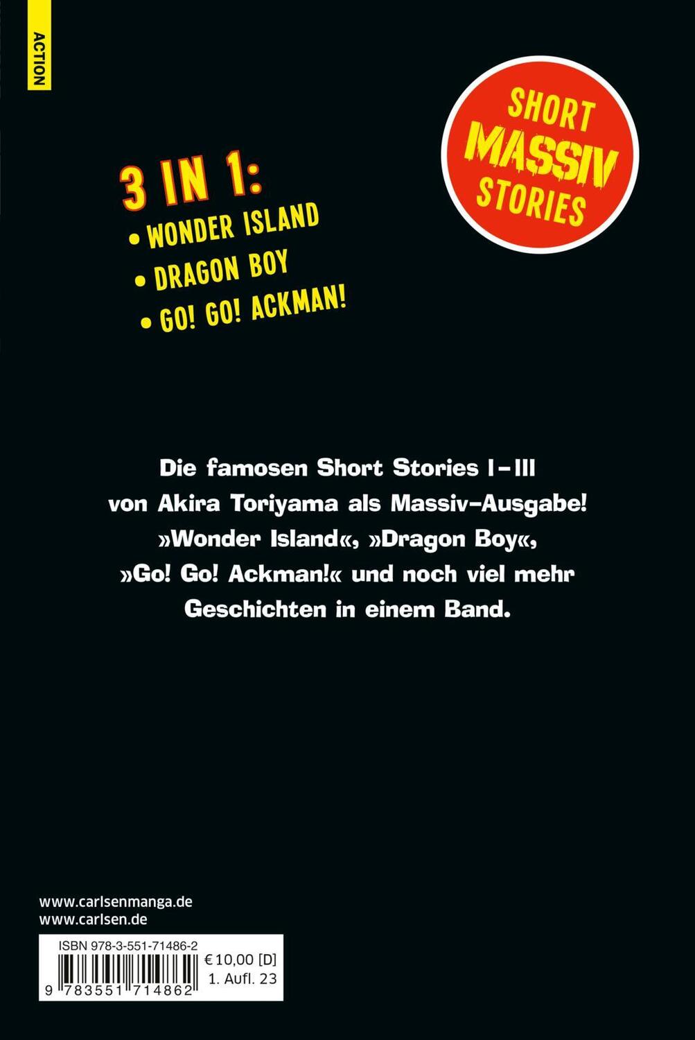 Rückseite: 9783551714862 | Toriyama Shorts Massiv | Drei Toriyama Short Stories in einem Band