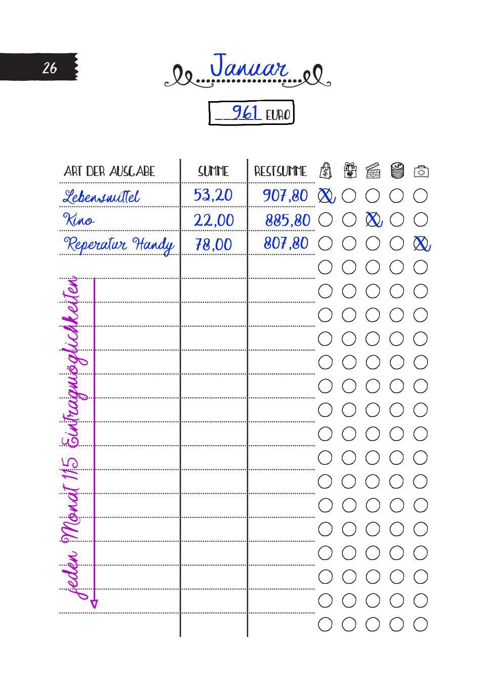 Bild: 9783962230135 | Mein Haushaltsbuch zum eintragen | Success Notebooks | Taschenbuch