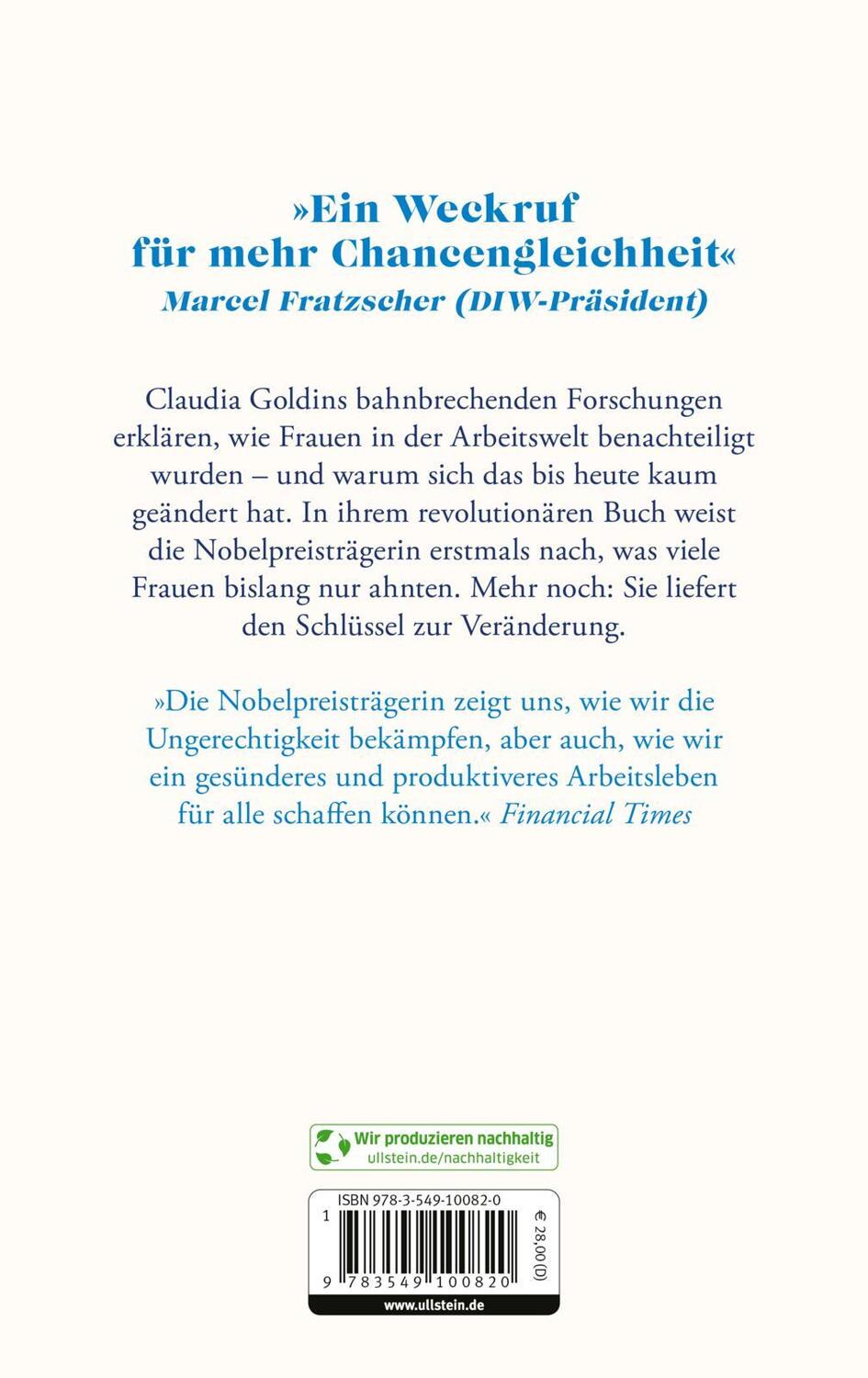 Rückseite: 9783549100820 | Karriere und Familie | Claudia Goldin | Buch | 400 S. | Deutsch | 2024